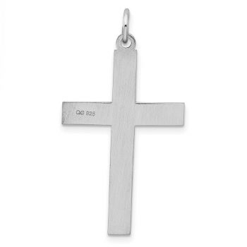 Modern Silver Cross Within Cross Pendant for Men 3