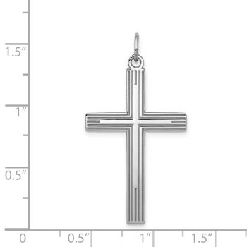 Modern Silver Cross Within Cross Pendant for Men 4