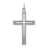 Modern Silver Cross Within Cross Pendant for Men