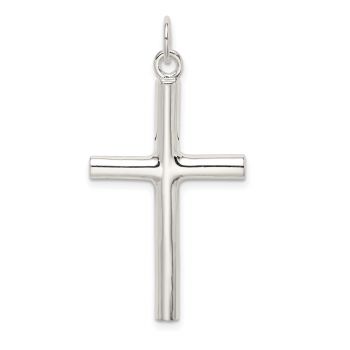 Men's Silver Plain Polished Cross Pendant 3