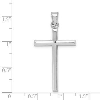 Plain Polished Silver Cross Pendant for Men 2