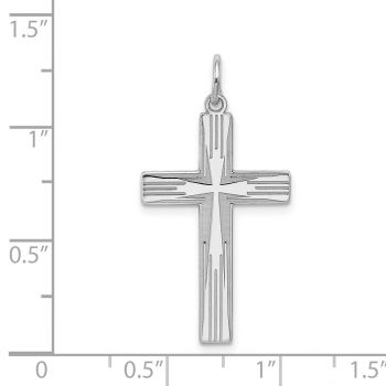 Silver Men's Rugged Cross within Cross Pendant 4