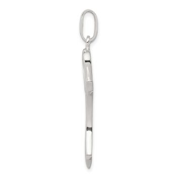 Stylized Heart Cross Pendant in Sterling Silver 2