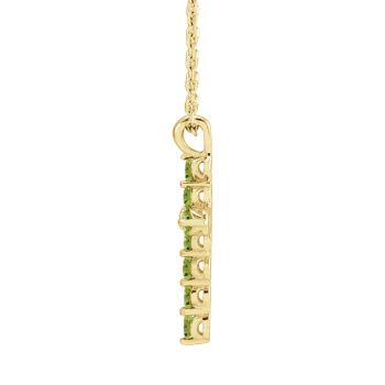 Promise of Heaven Peridot Cross Necklace for Women in 14K Gold 2