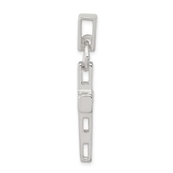 Silver Rectangle-Bail Plain Cross Pendant for Men 2
