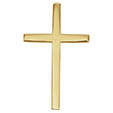 simple plain cross pendant for women with hidden bail 14k gold