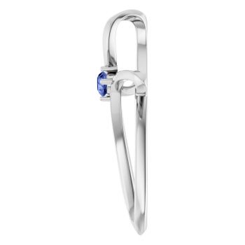 14K White Gold Tanzanite Knot Cross Pendant 3