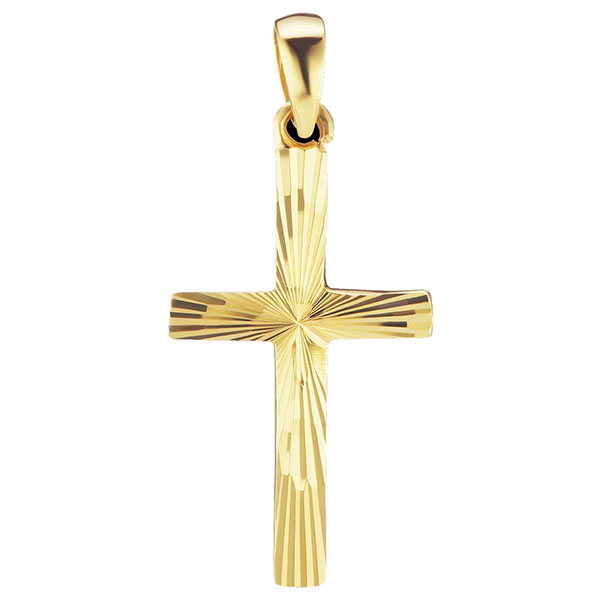 to god be the glory 14k gold cross pendant