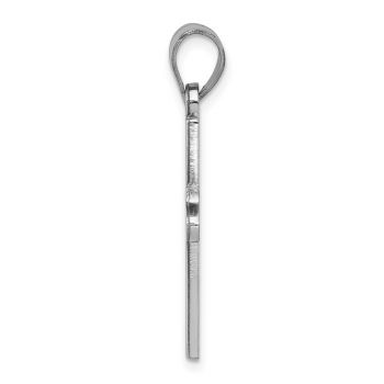 Silver Jesus Name Women's Cut-Out Cross Pendant 2