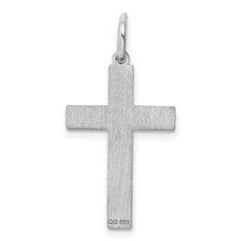 Silver Women's Rugged Cross within Cross Pendant 3