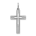 Silver Women's Rugged Cross within Cross Pendant