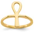 14K Gold Ankh Cross Ring