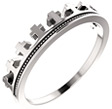 Sterling Silver Crown of Life Cross Ring for Women