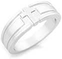 I Am the Life Men's Christian Cross Ring in Sterling Silver