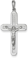 14K White Gold Celtic Crucifix Pendant