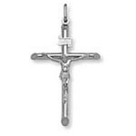 Women's Solid Platinum Crucifix Pendant