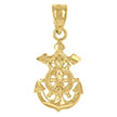 anchor crucifix pendant for women 14k gold