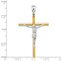 Italian 14K Two-Tone Gold Crucifix Pendant for Men 4