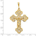 Large Filigree Crucifix Pendant for Men 10K Gold 2