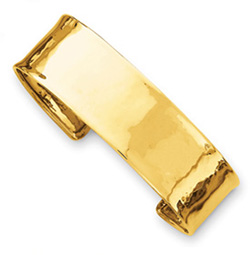 Lightly-Hammered Cuff Bracelet, 14K Gold (3/4