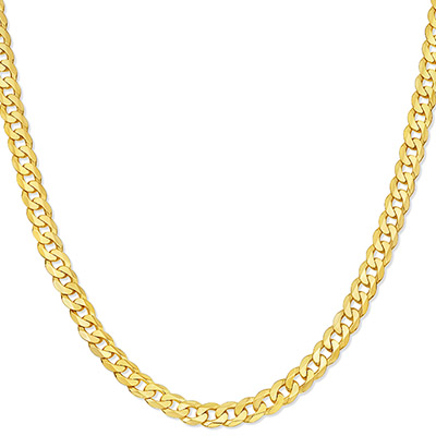 14K Gold 4.75mm Curb Link Chain