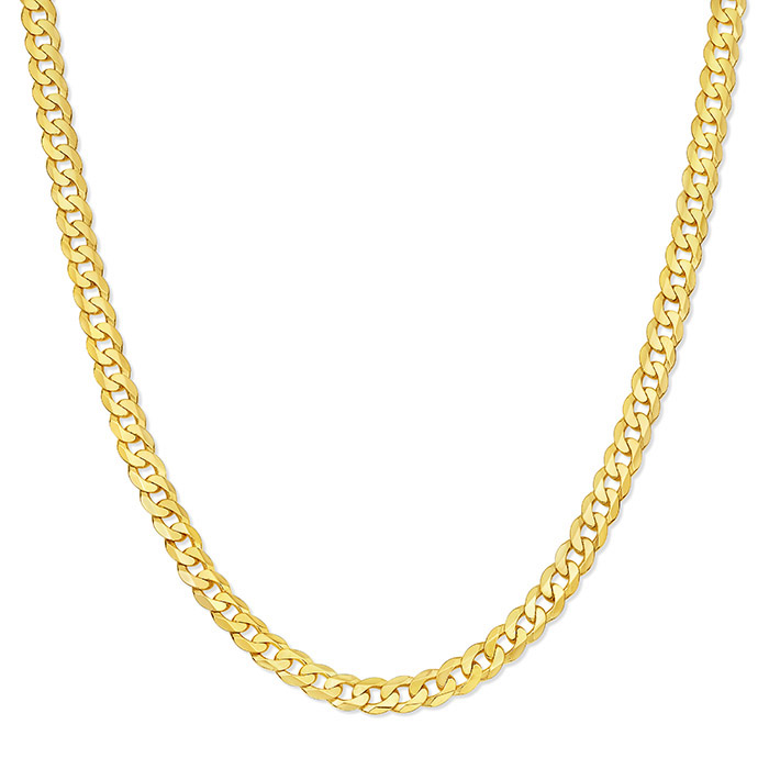 14K Gold 4.75mm Curb Link Chain