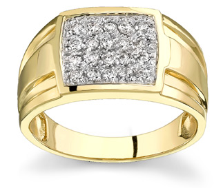1/2 Carat Men's Designer Diamond Ring