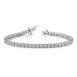 3 carat diamond tennis bracelet 14k white gold