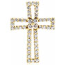 Eden's Radiance 1/2 Carat Diamond Cross Pendant in 14K Gold