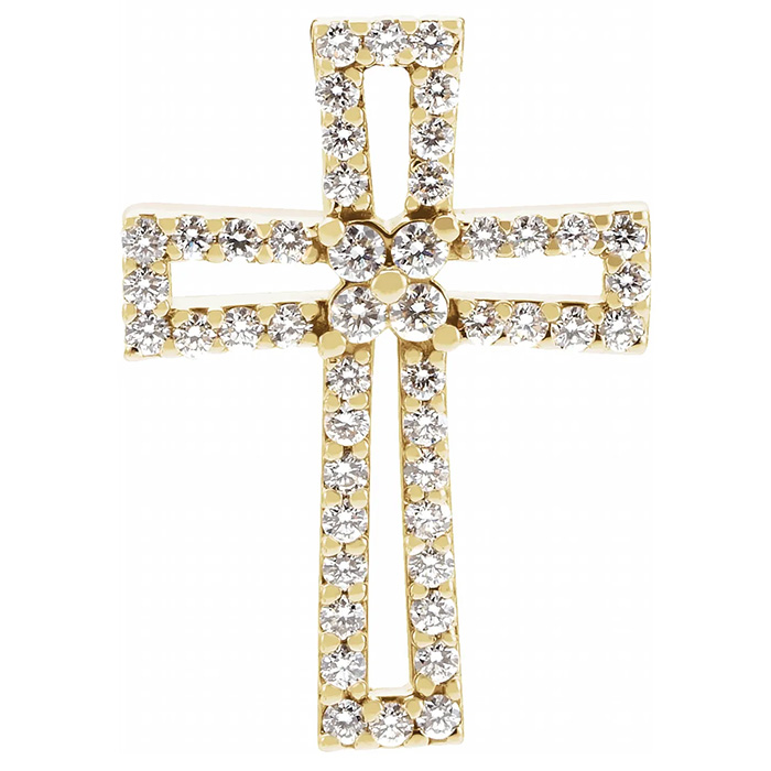 Eden's Radiance 1/2 Carat Diamond Cross Necklace
