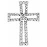Eden's Radiance 14K White Gold 1/2 Carat Diamond Cross Pendant