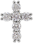 Petite 1/3 Carat Diamond Cross Pendant