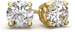0.20 Carat Round Diamond Stud Earrings in 14K Yellow Gold