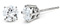 Small 0.05 Carat Diamond Stud Earrings, 14K White Gold