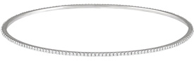 1 Carat Diamond Stackable Bangle Bracelet, 14K White Gold