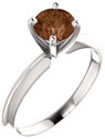 3/4 Carat Cognac Diamond Solitaire Engagement Ring