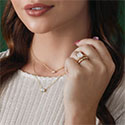 Baguette Diamond Necklace 14K White Gold 3