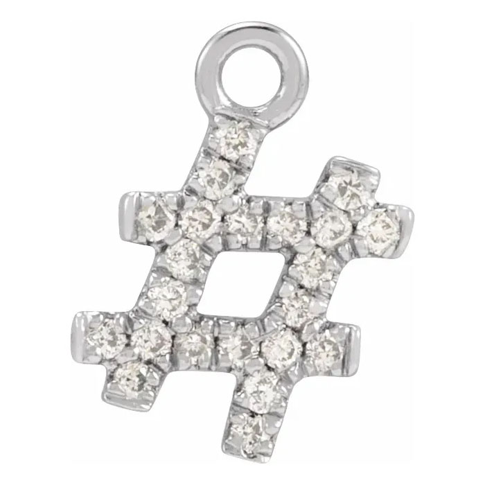 Hashtag Jewelry, Necklace, Charm Pendants