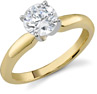 GIA Graded 1 Carat Diamond Solitaire Ring, H Color, SI2 Clarity, 14K Yellow Gold