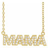 diamond mama necklace 14k yellow gold