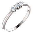 1/5 Carat Three-Stone Diamond Engagement Ring