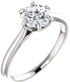 1 Carat 6-Prong Diamond Solitaire Engagement Ring in 14K White Gold