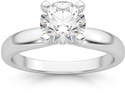 1 Carat Diamond Solitaire Ring in 14K White Gold