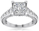 2.43 Carat Princess-Cut Virtuoso Diamond Engagement Ring
