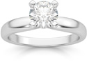 3/4 Carat Diamond Solitaire Ring, 14K White Gold