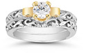 1 Carat Art Deco Diamond Bridal Set