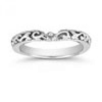 Art Deco 1/3 Carat Diamond Solitaire Bridal Ring Set 2