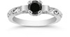1/4 Black Diamond Ring