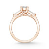 Rose Gold Three Stone Diamond Engagement Ring