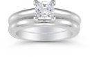 0.75 Carat Princess Cut Diamond Engagement Ring Set